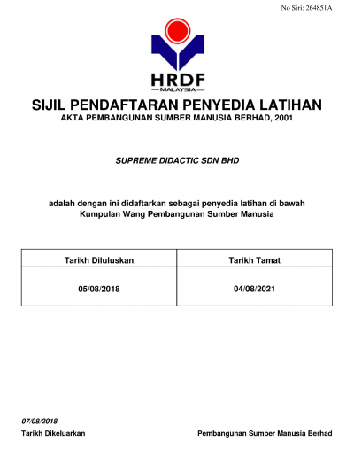 Hrdf Sijil New 2018 2021